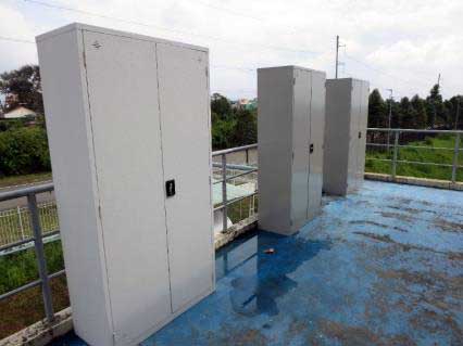 ロッカーを使用したガイナの断熱性能試験