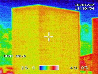 ガイナ施工したロッカーのサーモグラフィー