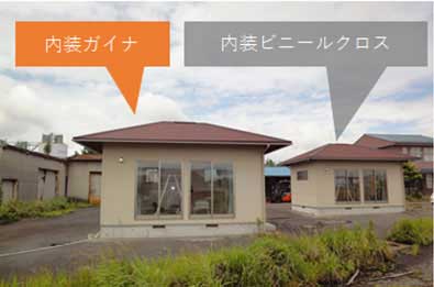 ガイナの寒さ対策効果の試験に使われた実験棟