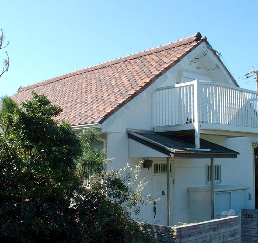 J形窯変瓦の施工例