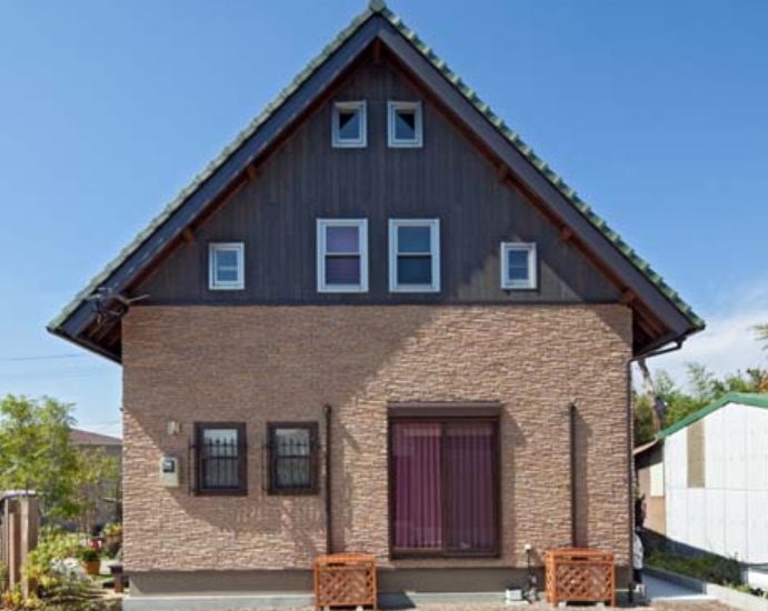 1色だけの洋風住宅