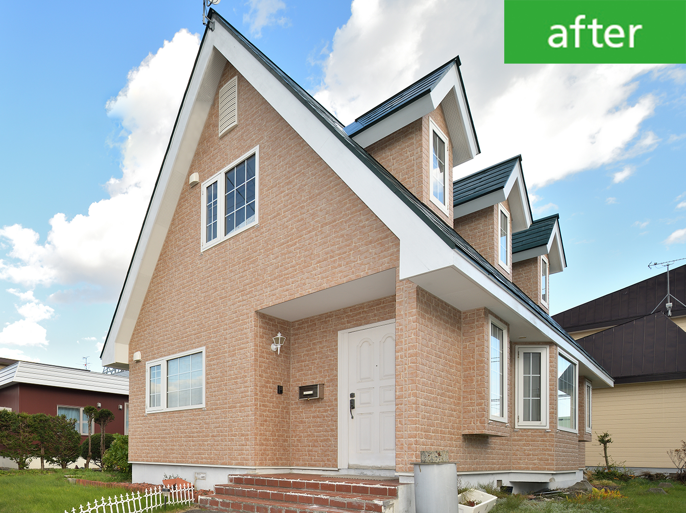 1色だけの洋風住宅