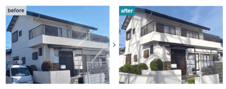 金属サイディング（トタン屋根）での事例