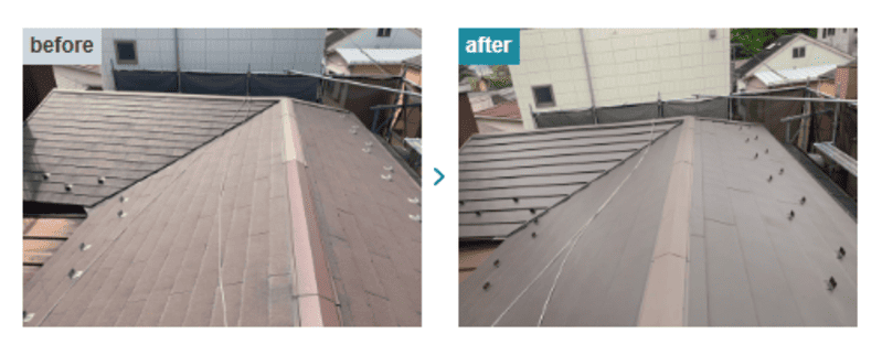 屋根瓦修理のカバー工法についての事例