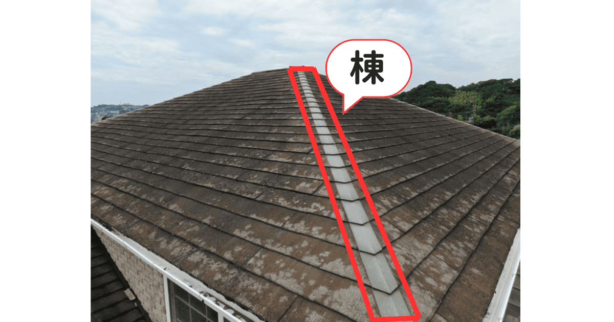 屋根の棟の写真