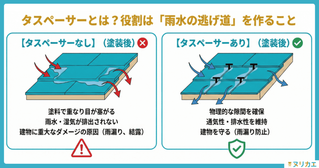 タスペーサーの役割の図解